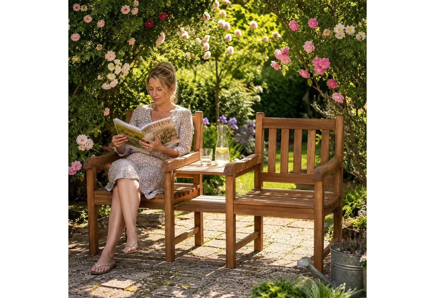 CLP Gartenbank Briony Teakholz mit Tisch - Bild 3