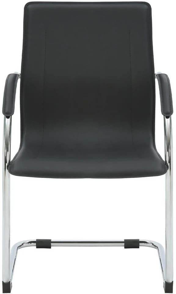 CLP Besucherstuhl Noeleen Schwarz PVC-Leder mit Armlehnen - Bild 4