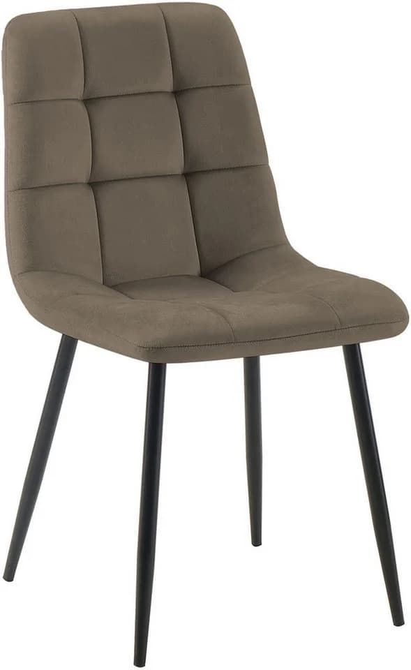 CLP Esszimmerstuhl Tilde Samt Taupe mit Metallgestell - Bild 2