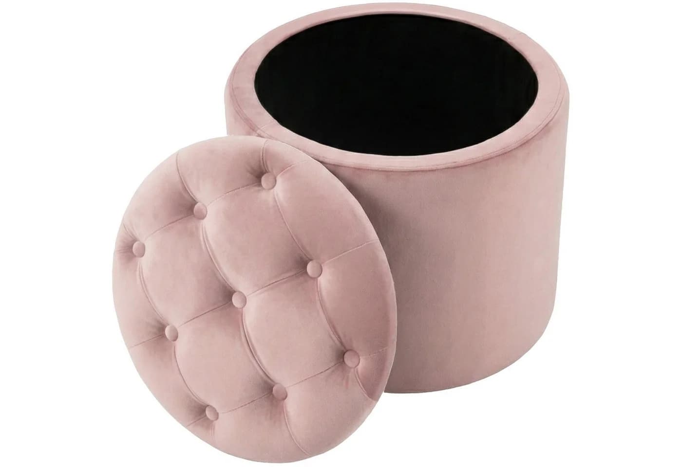 CLP Sitzhocker Pantin Rosa mit Stauraum und Samtbezug - Bild 4
