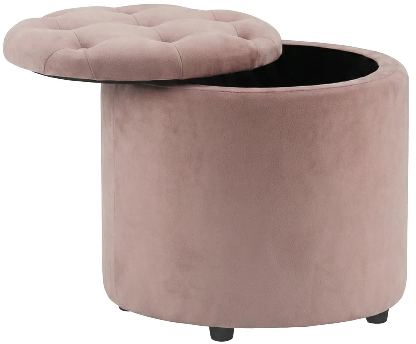 CLP Sitzhocker Pantin Rosa mit Stauraum und Samtbezug - Bild 5