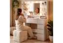 CLP Schminktisch Pretty mit LED Hollywoodspiegel und USB-Anschluss Bild 4
