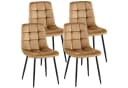 CLP Esszimmerstuhl Antibes 4er Set Samt Taupe Schwarz Bild 2