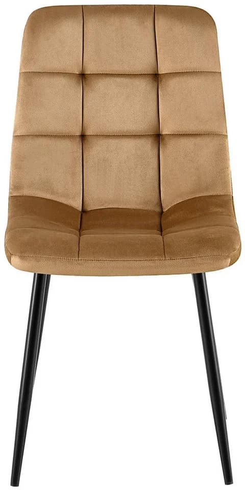 CLP Esszimmerstuhl Antibes 4er Set Samt Taupe Schwarz - Bild 4