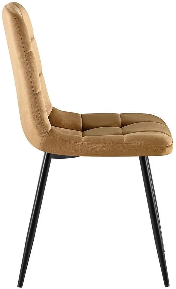CLP Esszimmerstuhl Antibes 4er Set Samt Taupe Schwarz - Bild 5