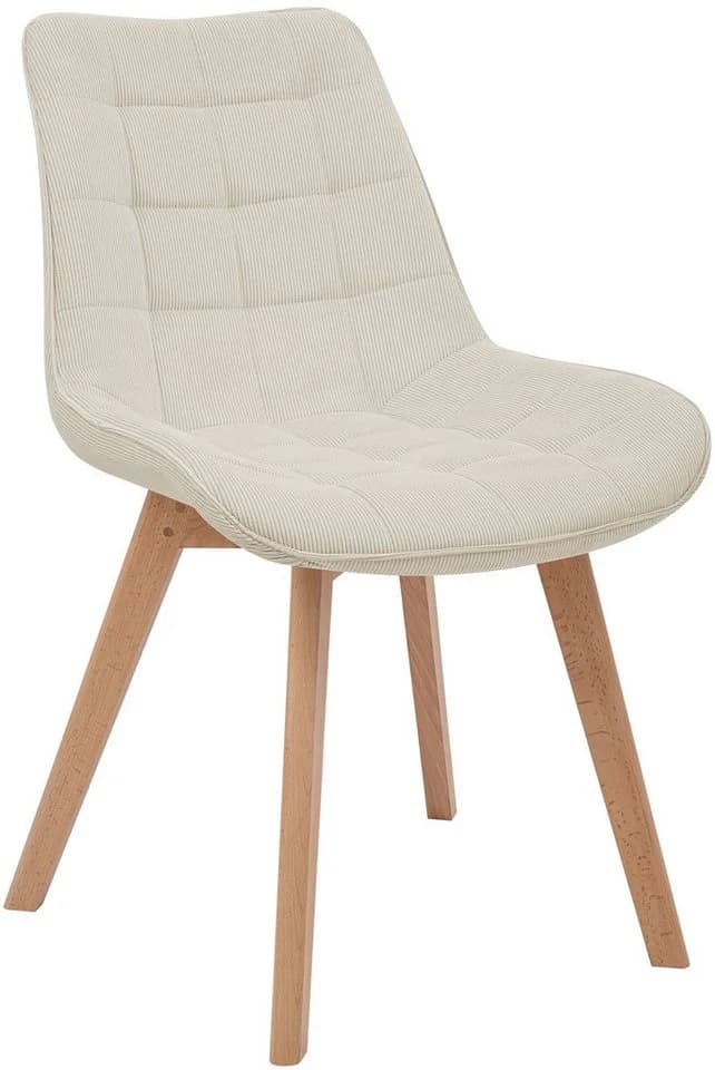 CLP Esszimmerstuhl Brook Cord Beige Skandinavisches Design - Bild 2