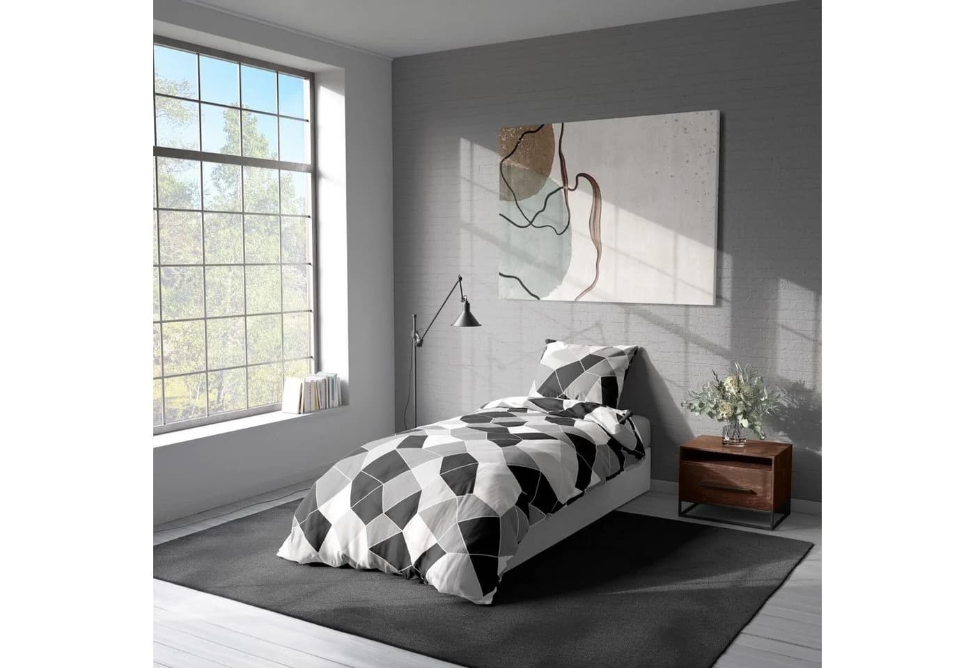 Visaggio Bettwäsche Mosaic Grau Microfaser 2-teilig - Bild 3