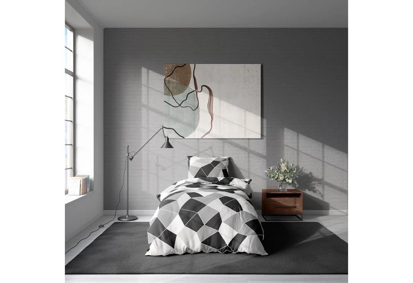 Visaggio Bettwäsche Mosaic Grau Microfaser 2-teilig - Bild 4