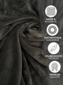 Visaggio Spannbettlaken Winter Teddy Plüsch Cashmere Touch Grau Bild 4