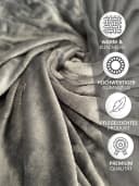 Visaggio Spannbettlaken Winter Teddy Plüsch Cashmere Touch Grau Bild 3