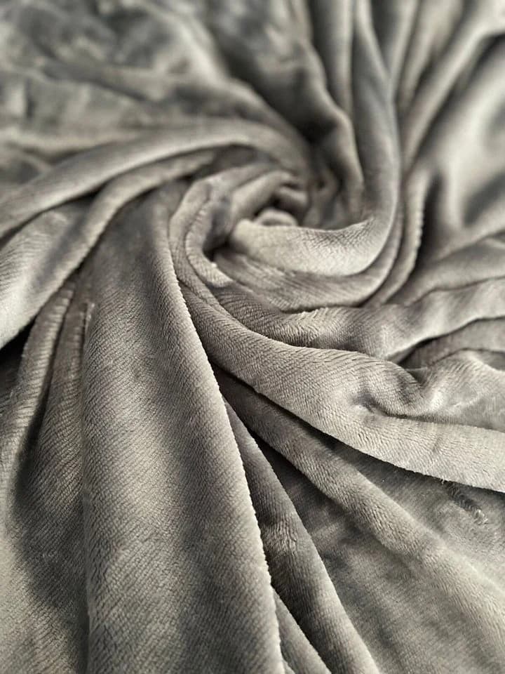 Visaggio Spannbettlaken Winter Teddy Plüsch Cashmere Touch Grau - Bild 4