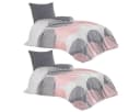 Visaggio Wendebettwäsche 4-teilig 100% Baumwolle Grau Rosa Bild 2