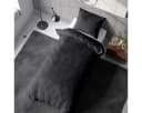 Visaggio Bettwäsche Mikrofaser Damast Schwarz mit YKK Reißverschluss Bild 3