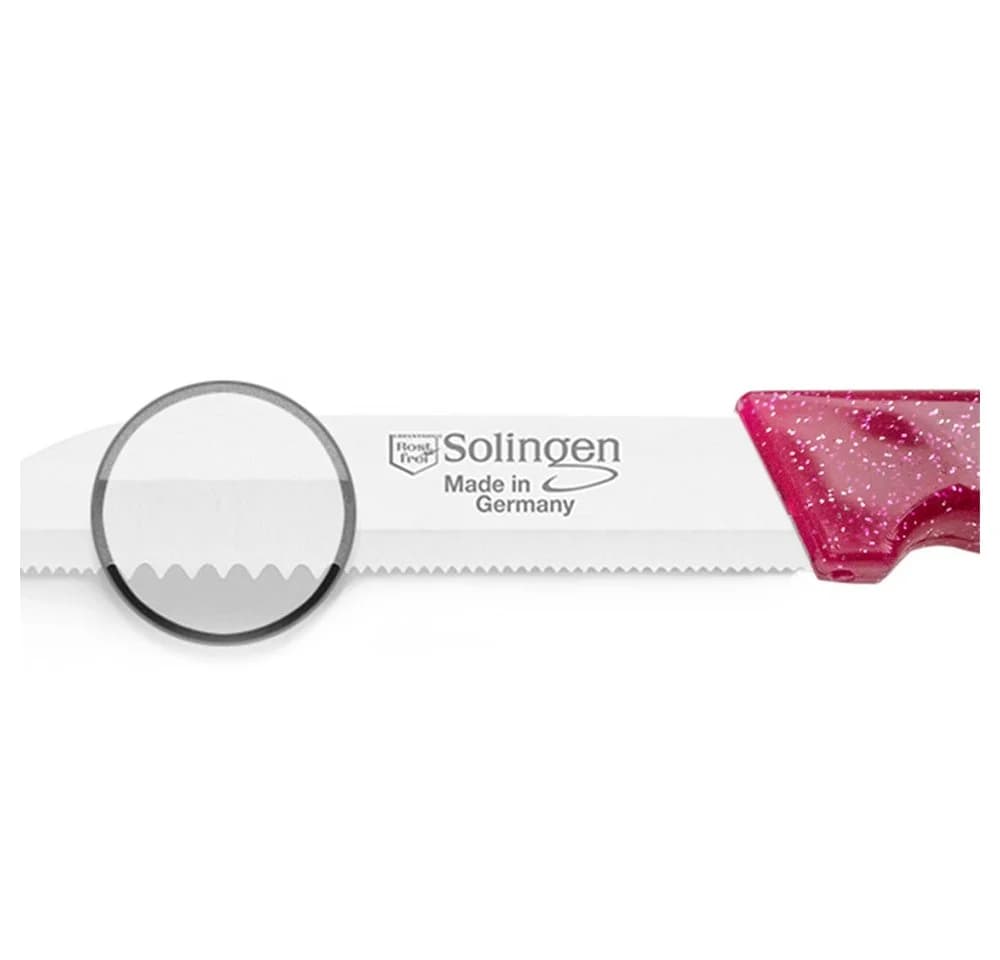 Visaggio Obstmesser Solingen Edelstahl Rosa Flitter Design - Bild 3