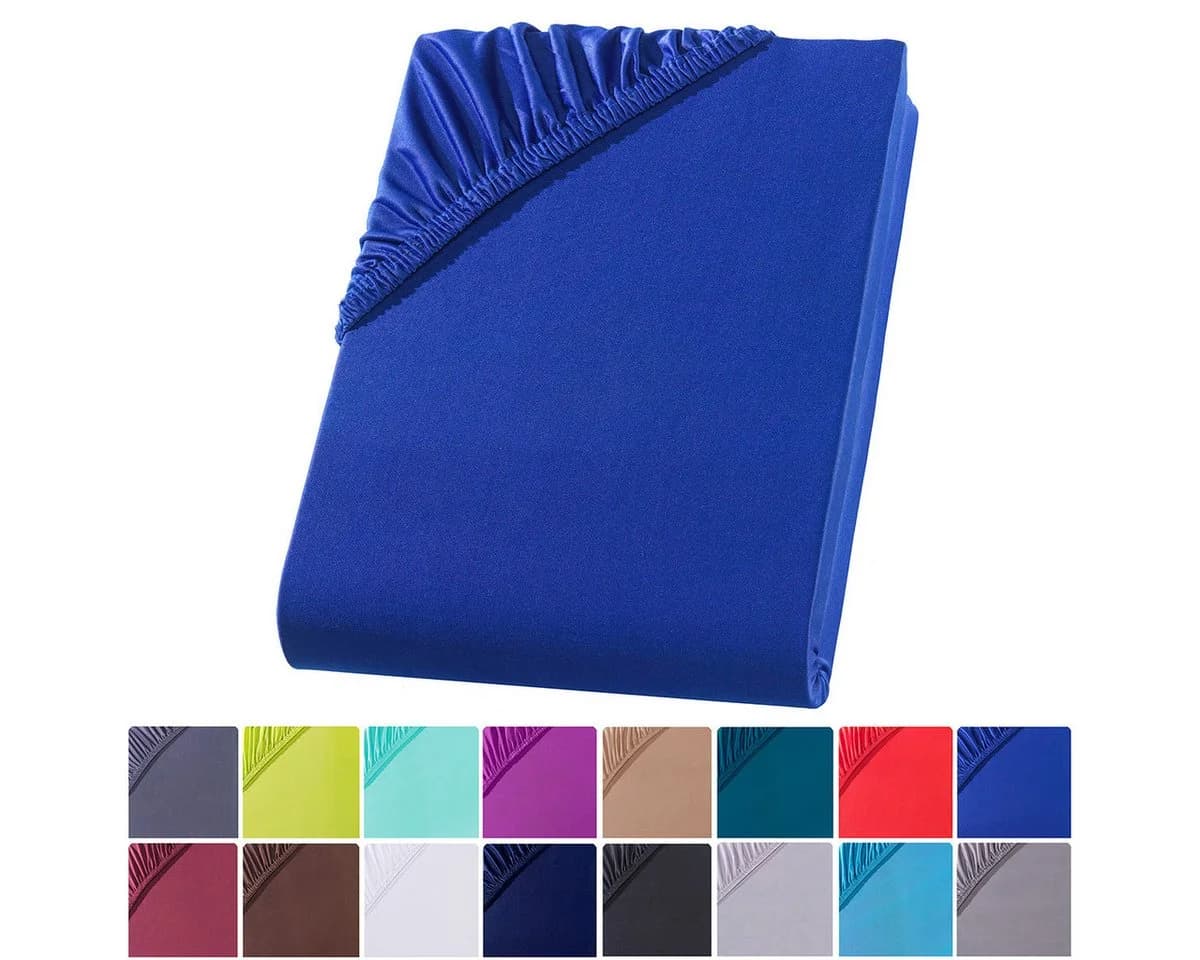 Visaggio Spannbettlaken Mikrofaser Rundumgummizug Blau - Bild 2