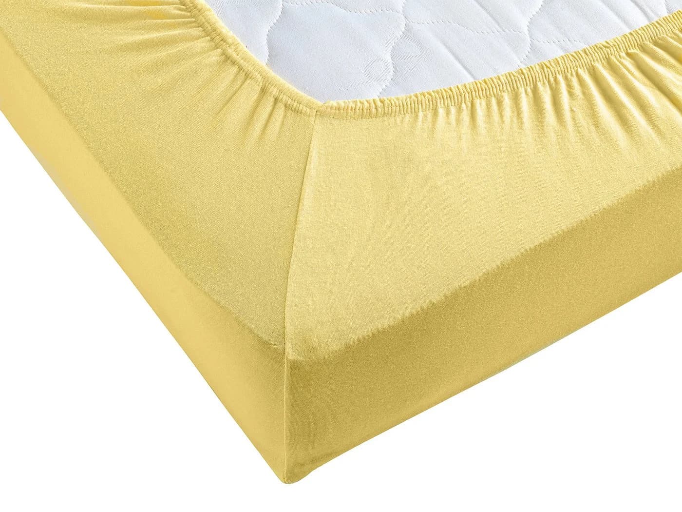 Visaggio Spannbettlaken Jersey 100% Baumwolle Gelb