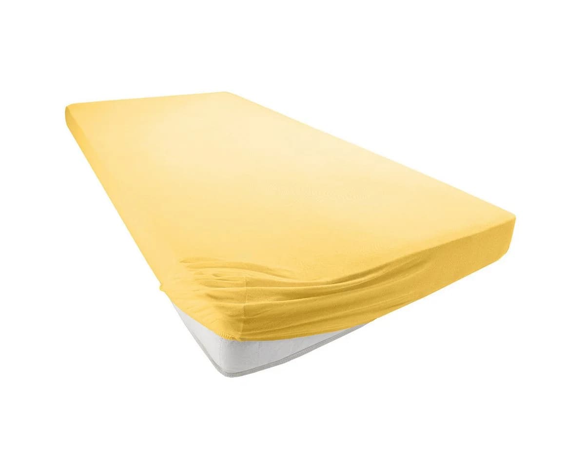 Visaggio Spannbettlaken Jersey 100% Baumwolle Gelb - Bild 3