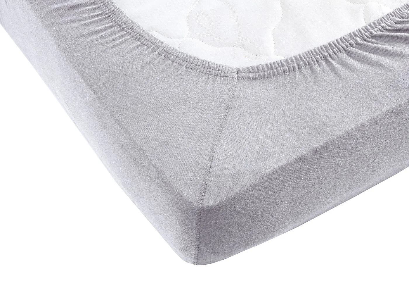 Visaggio Spannbettlaken Jersey 100% Baumwolle Silber