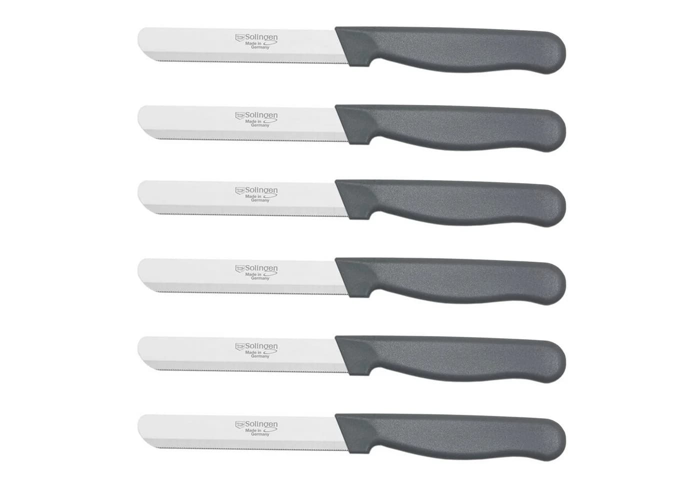 Visaggio Obtmesser Solingen Edelstahl Sägeschliff Grau Matt