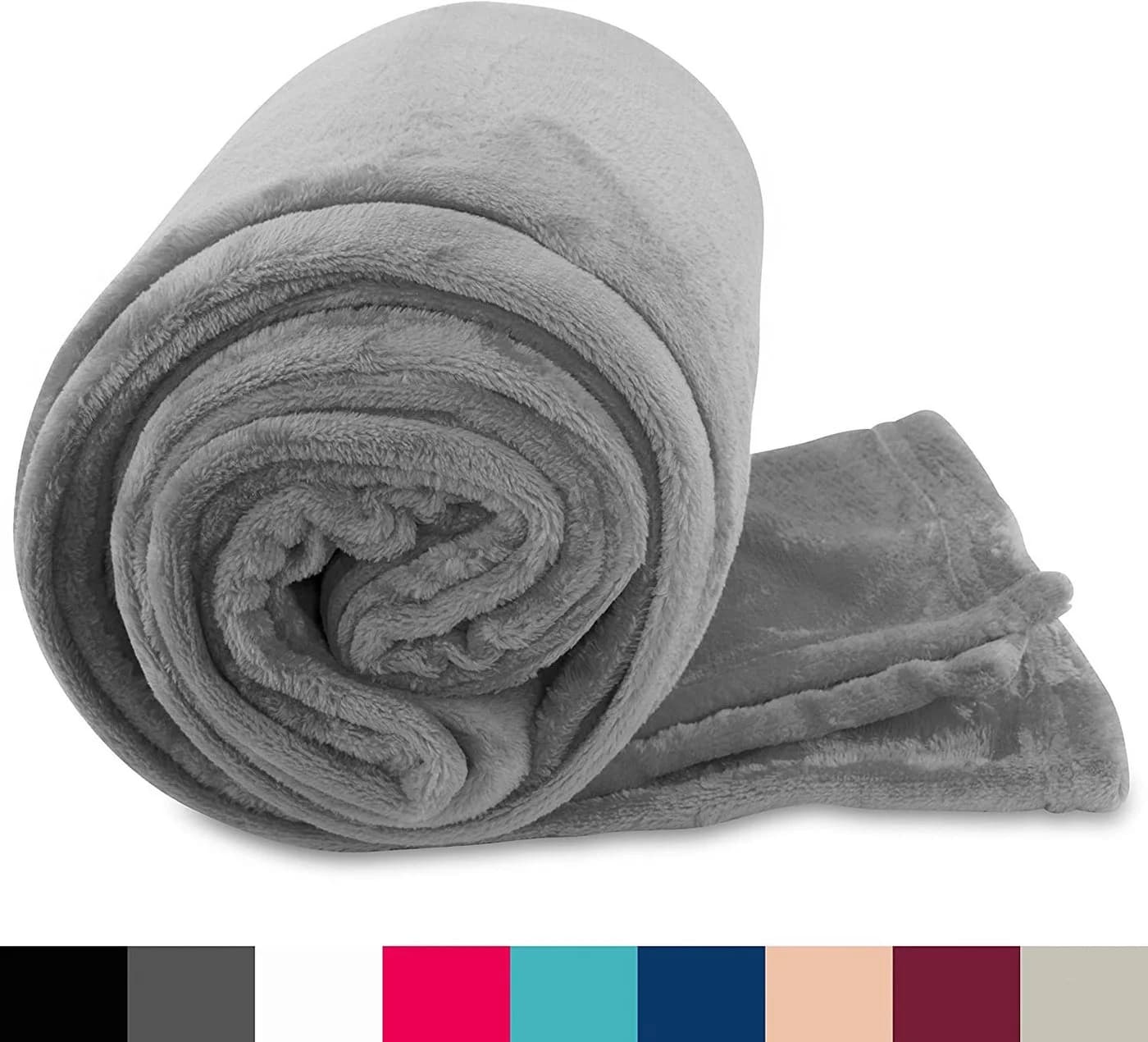 Visaggio Kuscheldecke Grau Polyester Flauschig