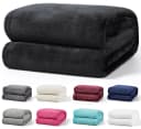 Visaggio Kuscheldecke Schwarz Fleece Sofadecke Bild 2