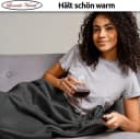 Visaggio Kuscheldecke Schwarz Fleece Sofadecke Bild 3