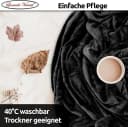 Visaggio Kuscheldecke Schwarz Fleece Sofadecke Bild 4