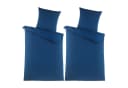 Visaggio Seersucker Bettwäsche Set 4-teilig Blau Gestreift Bild 2