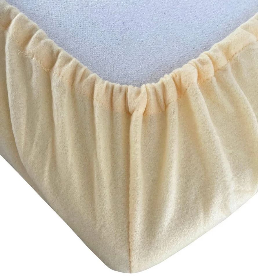 Visaggio Spannbettlaken Winter Mikrofaser-Fleece Beige