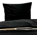 Visaggio Bettwäsche Set 100% Baumwolle Renforcé Schwarz Uni Bild 4