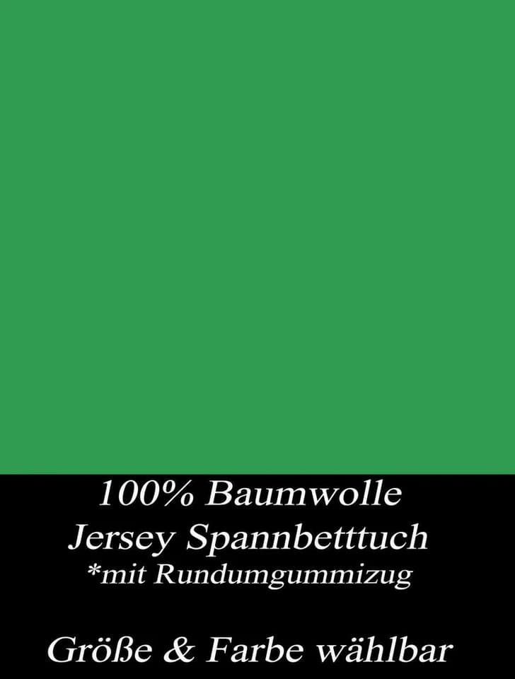 Visaggio Spannbettlaken Jersey 100% Baumwolle Grün - Bild 3