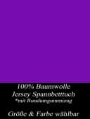 Visaggio Spannbettlaken Jersey 100% Baumwolle violett Bild 3