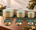BALOU Living Keksdose 3er Set Weihnachten Metall gold/grün Bild 1