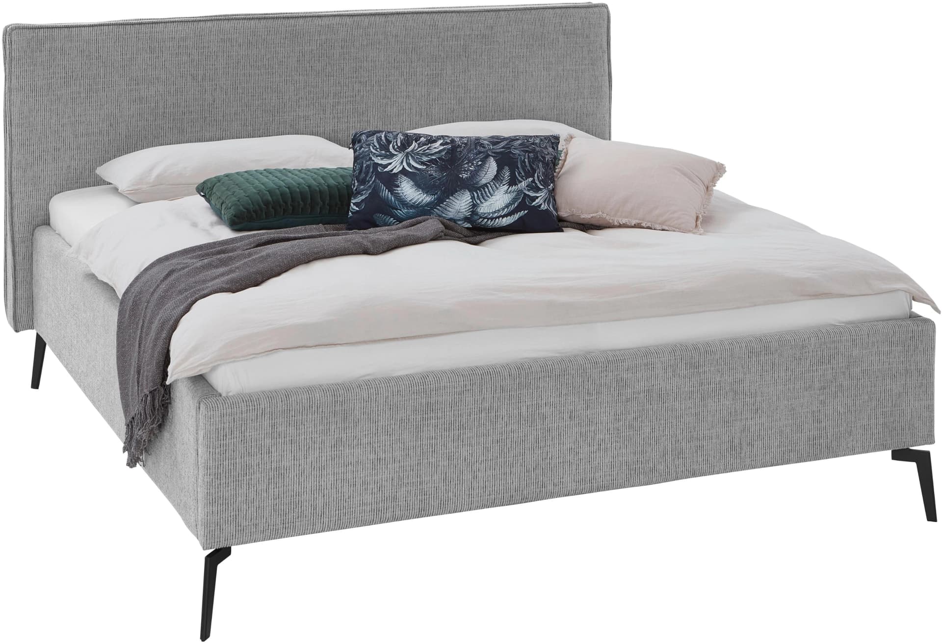 Meise Möbel Polsterbett Riva II Beige mit Metallfüßen