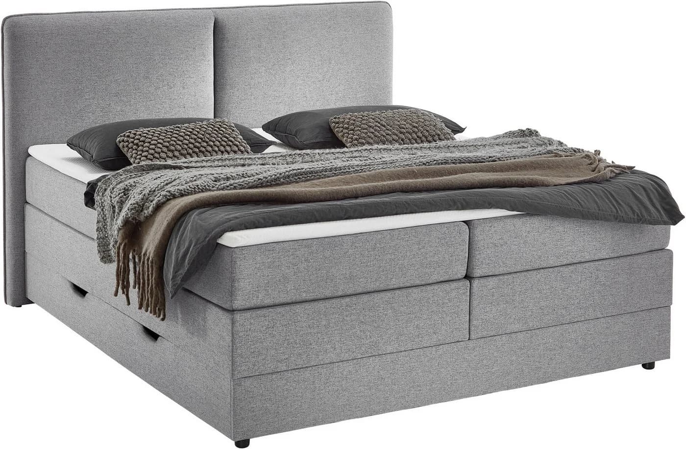 Boxbett Columbia Meise Möbel Grau mit extra großem Bettkasten - Bild 2
