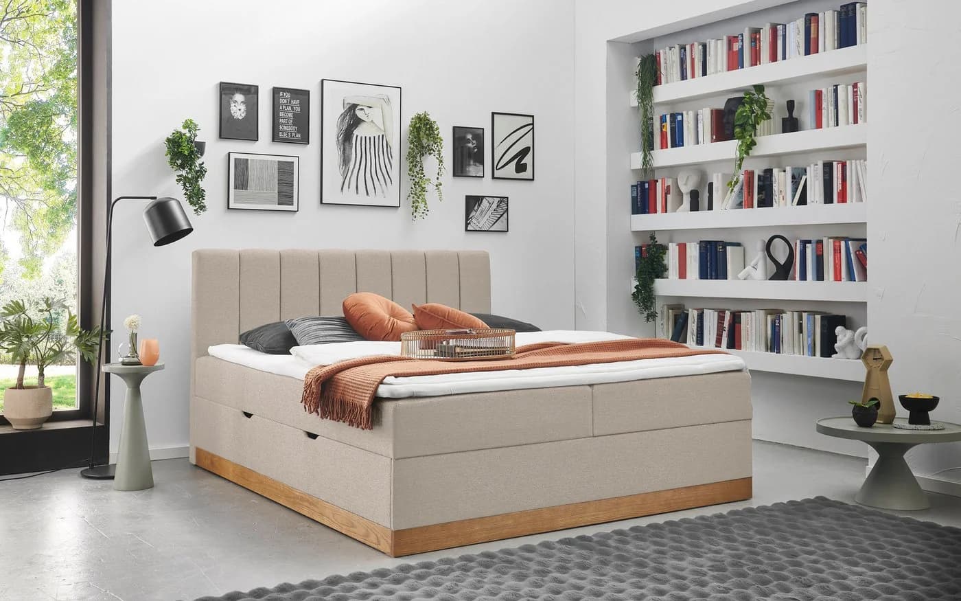 Boxbett HOME AFFAIRE Frappelle Beige mit Bettkasten - Bild 2