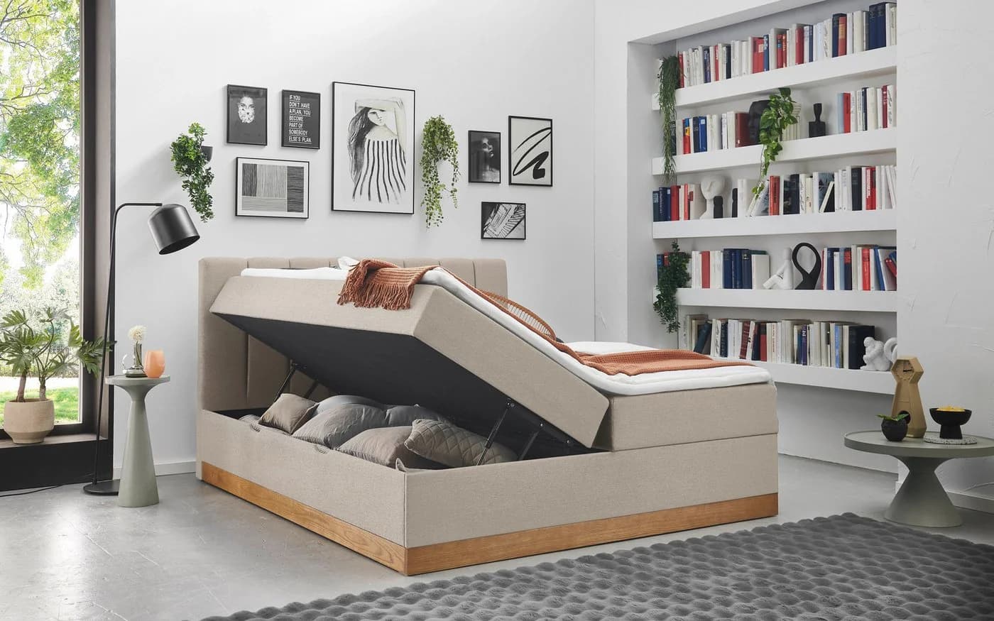 Boxbett HOME AFFAIRE Frappelle Beige mit Bettkasten - Bild 3