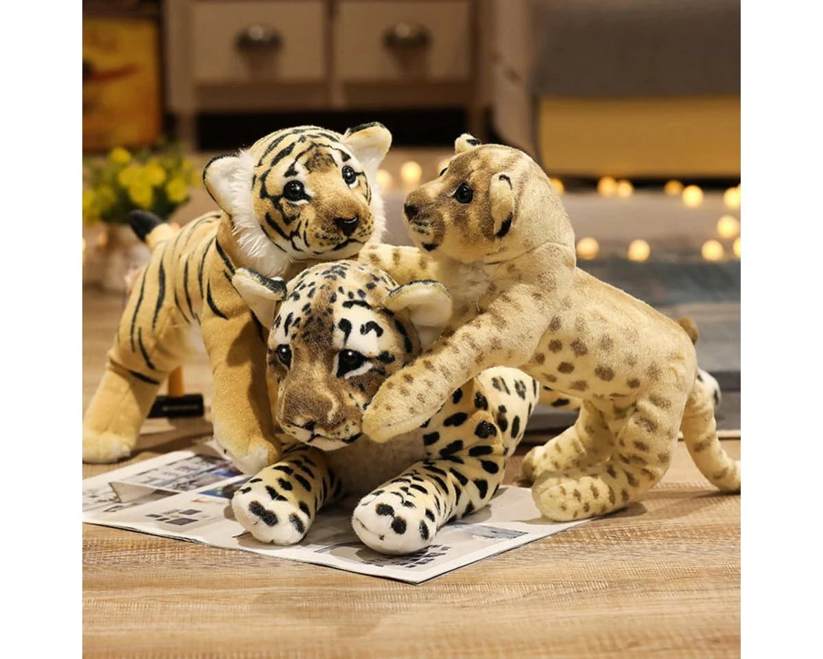 Tinisu Plüschfigur Tiger, Löwe & Leopard - Weiches Kuscheltier