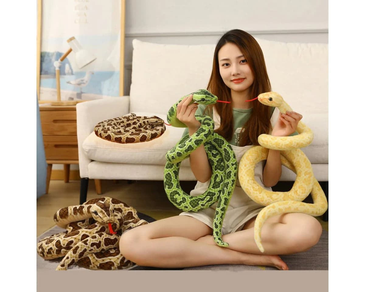 Tinisu Plüschpython XXL Kuscheltier in Braun - Bild 5