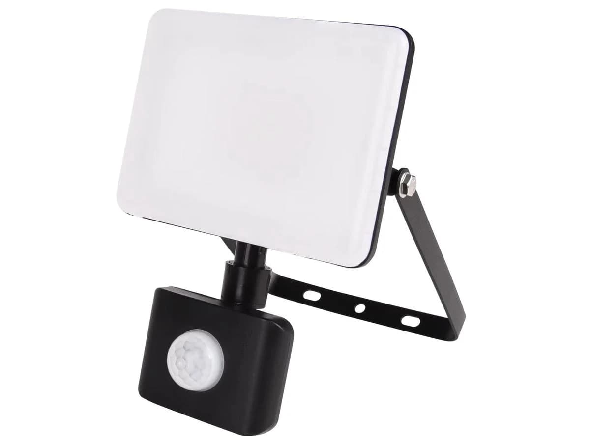 LUXULA LED-Fluter mit Bewegungsmelder, 50W, 1000lm, 5000K, Schwarz