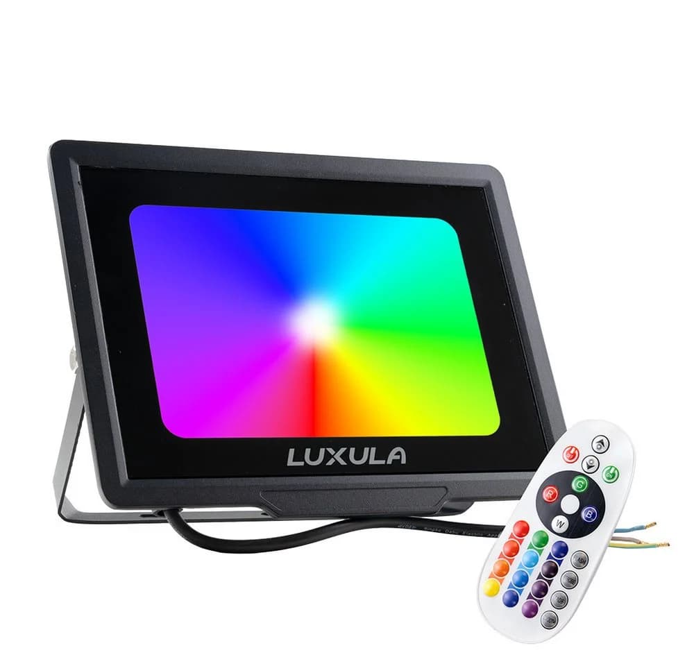 LUXULA RGB LED-Fluter LX400184 100W IP65 Schwarz mit Fernbedienung - Bild 2