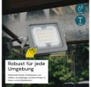 LUXULA LED Flutlichtstrahler 10 W 4000 K Neutralweiß Grau Bild 3