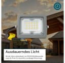LUXULA LED Flutlichtstrahler 10 W 4000 K Neutralweiß Grau Bild 4
