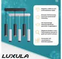 LUXULA LED Pendelleuchte 3-fach Weiß Aluminium Bild 3