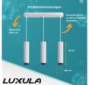 LUXULA LED Pendelleuchte 3-fach Weiß Aluminium Bild 5
