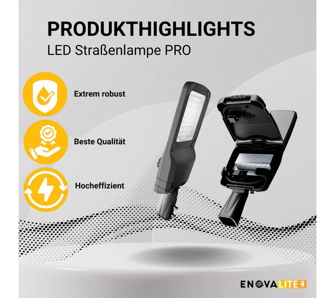ENOVALITE LED Flutlichtstrahler 150 W Schwarz Warmweiß