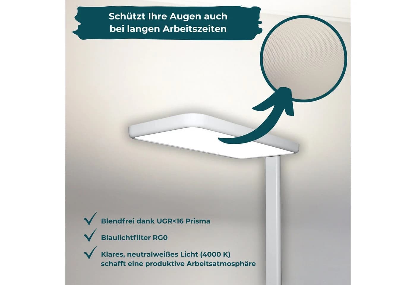 LUXULA LED Stehlampe dimmbar Up & Down Weiß - Bild 3