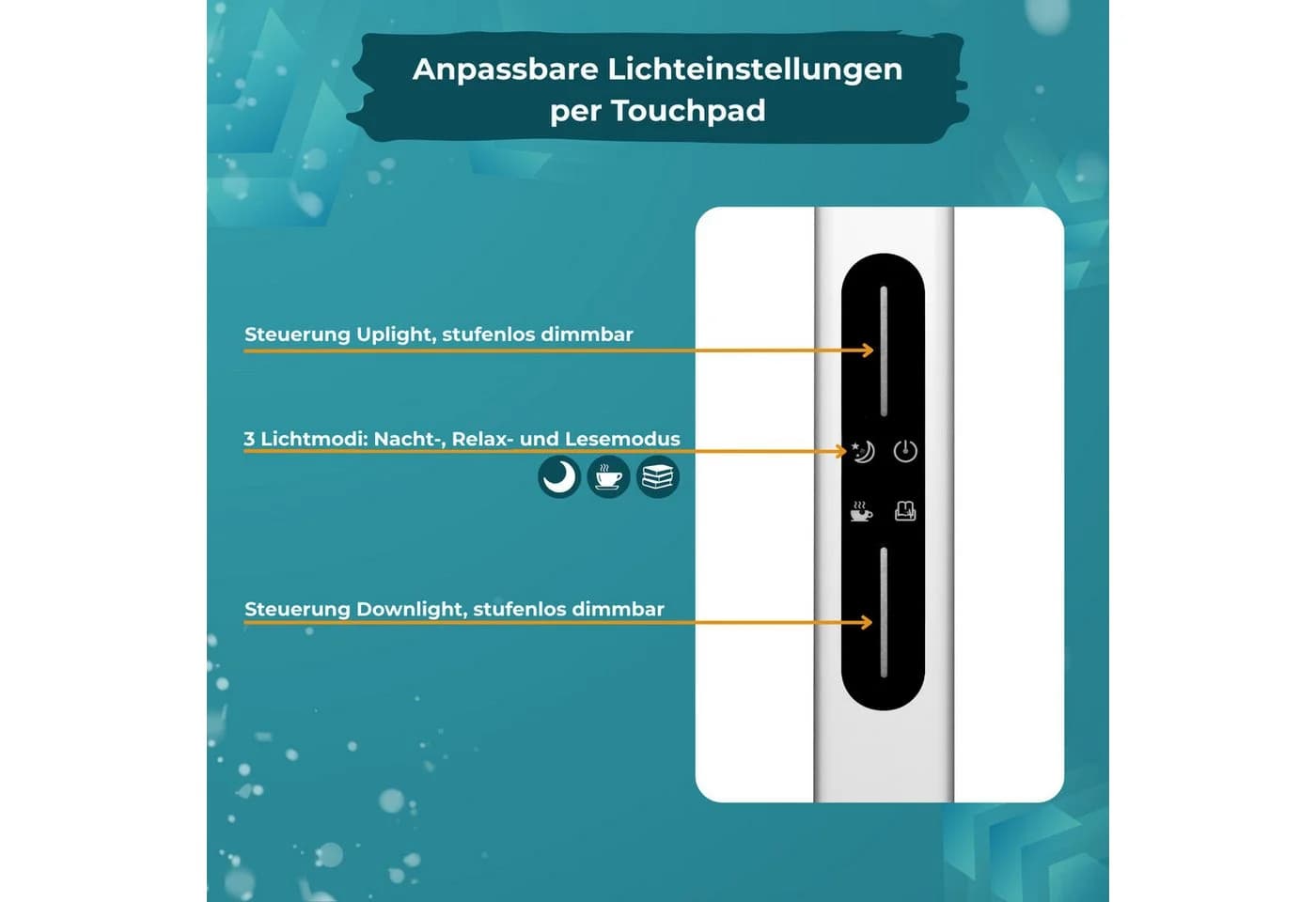 LUXULA LED Stehlampe dimmbar Up & Down Weiß - Bild 5