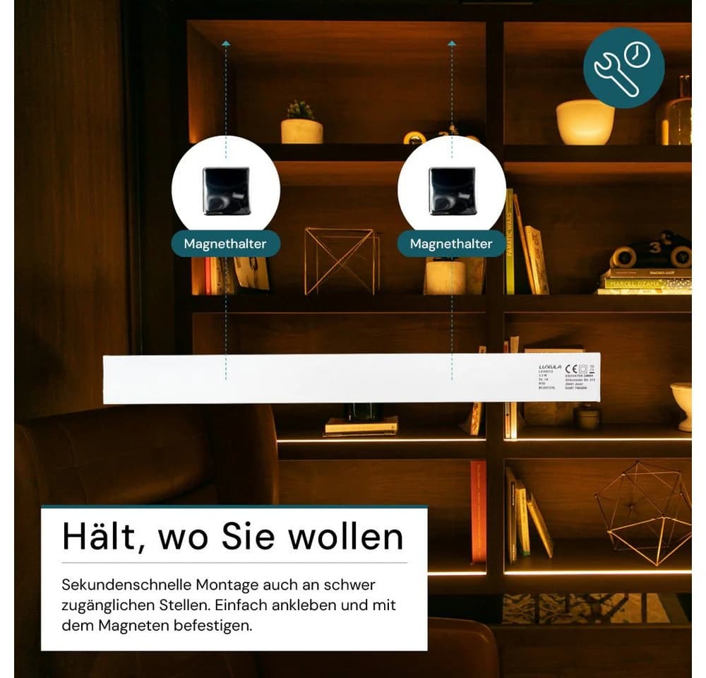 LUXULA LED Unterbauleuchte 60 cm Silber CCT dimmbar - Bild 5