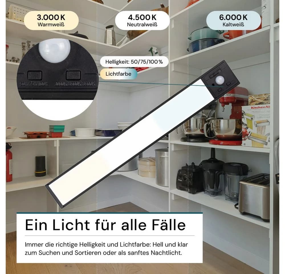 LUXULA LED Unterbauleuchte 30 cm Schwarz CCT einstellbar - Bild 4